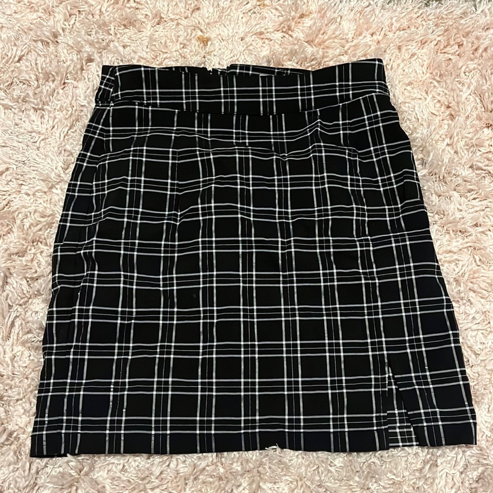 Garage plaid mini skirt